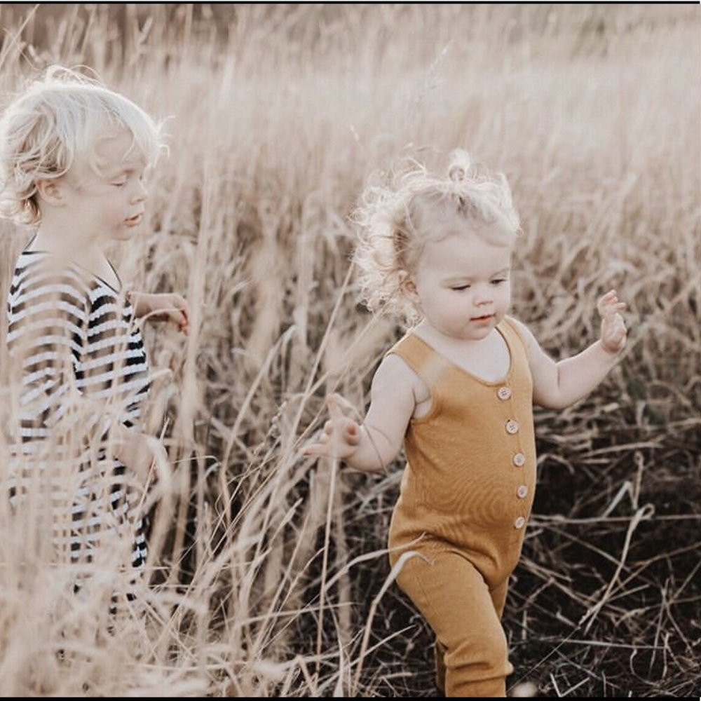 Button Up One-Piece - Harvest Gold